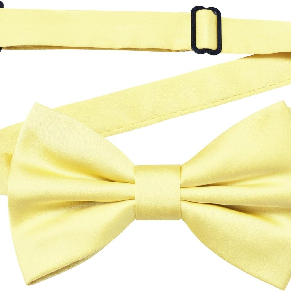 Brand Solid Color Pre-tied Bow Tie Quality Adjustable Bowtie for Men Party Weddi